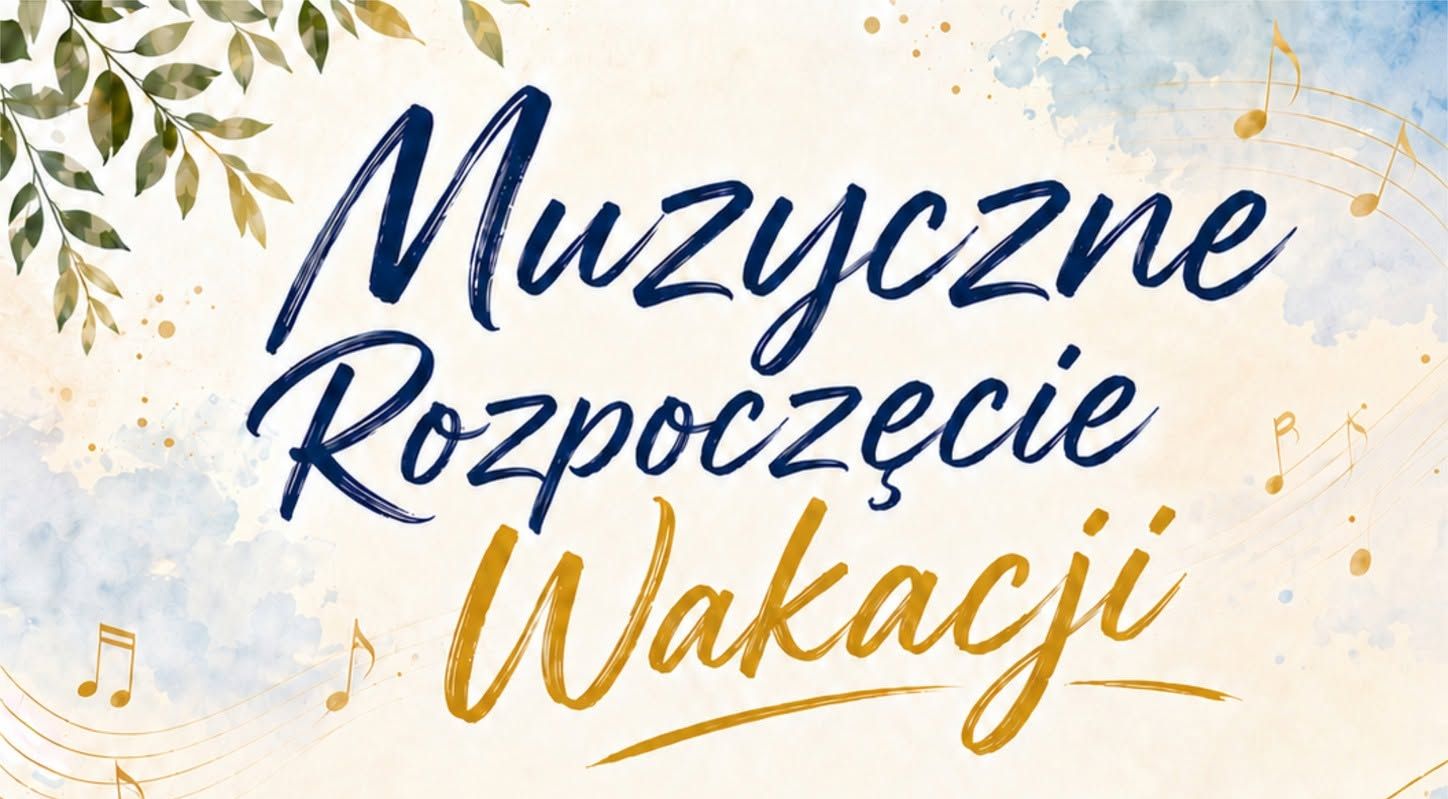 plakat muzyczne rozpoczęcie wakacji